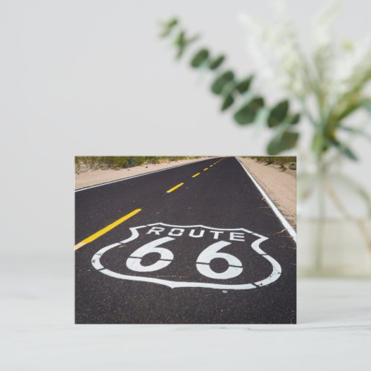 Route 66 Highway marker, Arizona Briefkaart (Staand voorkant)