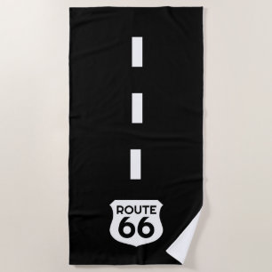 Route 66 Highway Sign aangepaste grappige strand h Strandlaken