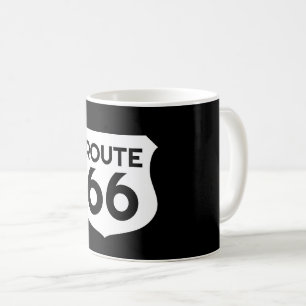 Route 66 Highway Sign aangepaste koffie mok
