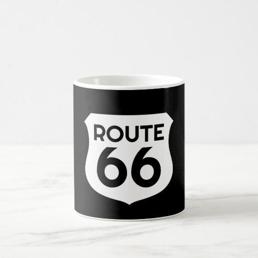 Route 66 Highway Sign aangepaste koffie mok (Center)