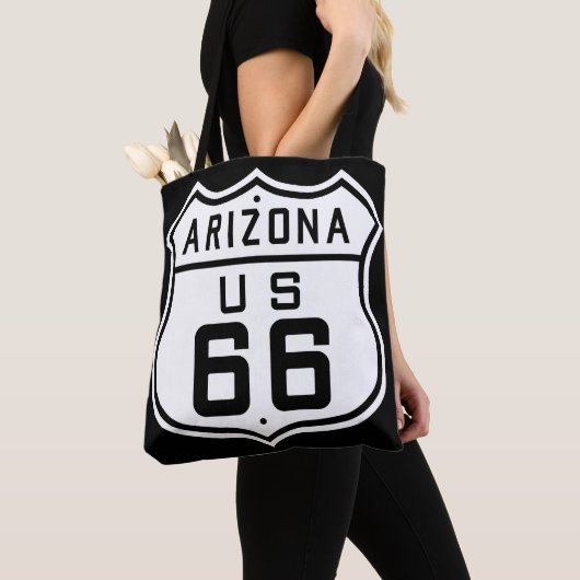 Route 66 Highway Sign Canvas tas (Dichtbij)