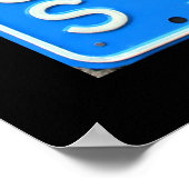 Route 66 Highway Sign License Bord Art Poster (Hoek)