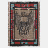 Route 66 historic route contry style deken (Voorkant Verticaal)