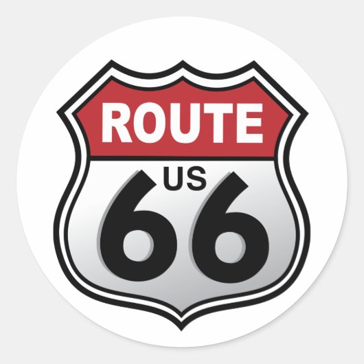 Route 66 Historic US Highway Sticker (Voorkant)