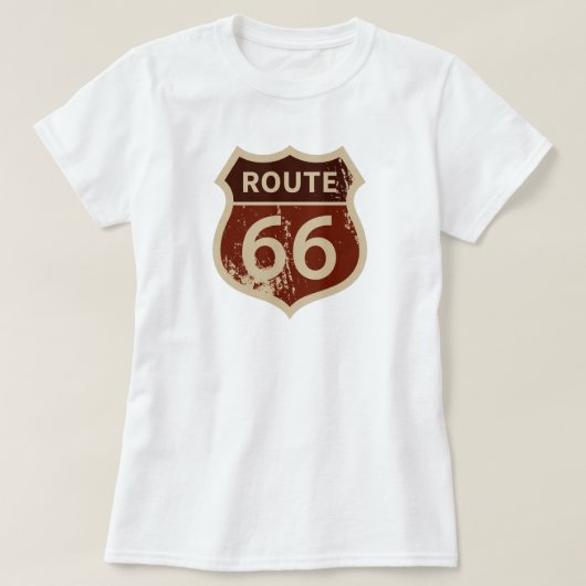 ROUTE 66 Historisch verkeersbord voor vrouwen | La T-shirt (Design voorkant)