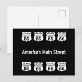 Route 66 Hoofdstraat van Amerika Briefkaart (Voorkant / Achterkant)