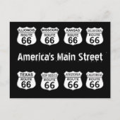 Route 66 Hoofdstraat van Amerika Briefkaart (Voorkant)