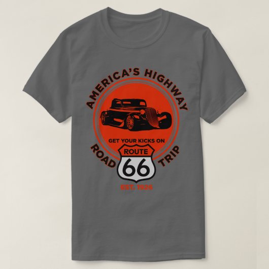 Route 66 Hot Rod T-shirt (Design voorkant)