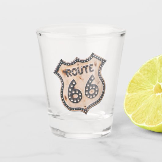 Route 66 iconische borrelglazen shot glas (Voorkant)