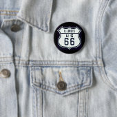 Route 66 Illinois Ronde Button 5,7 Cm (In situ)