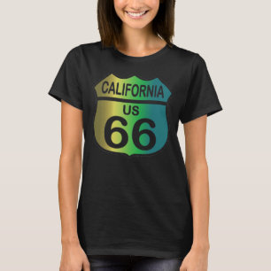 Route 66 in Californië driekleurig shirt