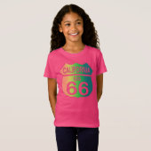 Route 66 in Californië driekleurig shirt (Voorkant volledig)