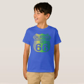 Route 66 in Californië driekleurig shirt (Voorkant volledig)