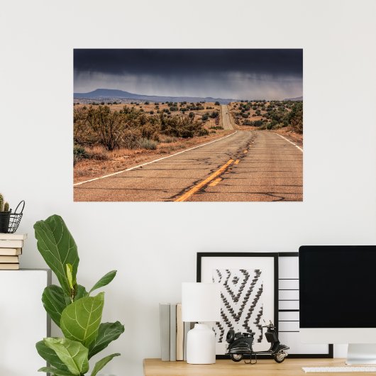 Route 66 in de woestijn poster (Thuiskantoor)