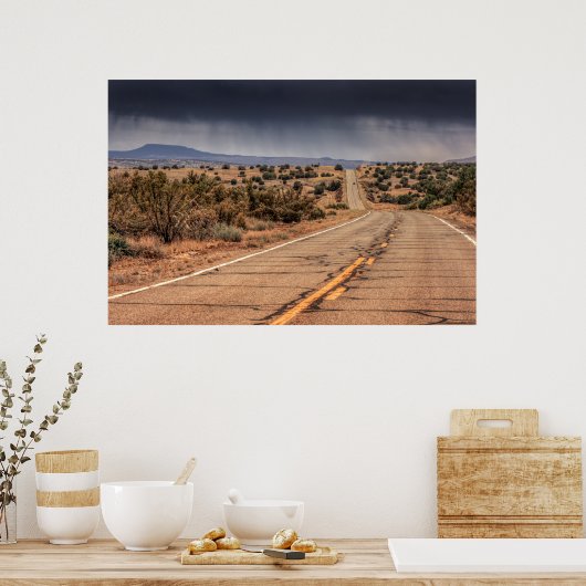 Route 66 in de woestijn poster (Keuken)