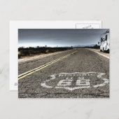 Route 66 in het dessert briefkaart (Voorkant / Achterkant)