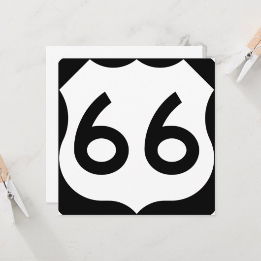 Route 66 kaart (Voorkant / Achterkant in situ)