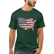 Route 66 kaart T-shirt