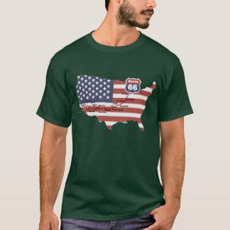 Route 66 kaart T-shirt