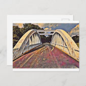 Route 66 Kansas - Rainbow Bridge olieverfschilderi Briefkaart (Voorkant / Achterkant)
