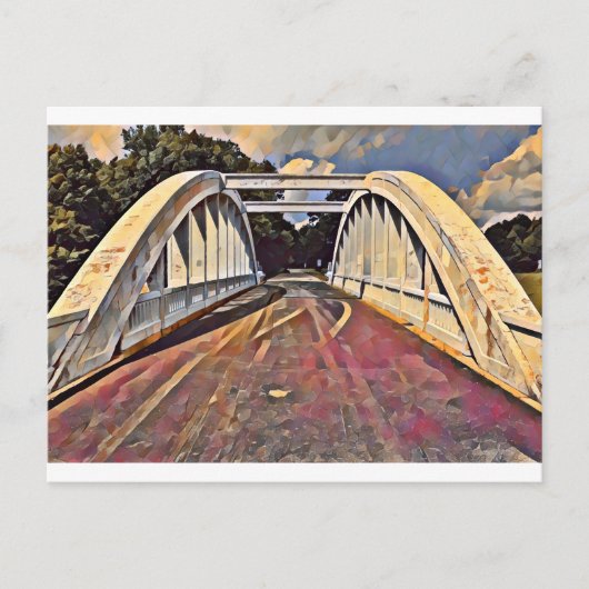 Route 66 Kansas - Rainbow Bridge olieverfschilderi Briefkaart (Voorkant)