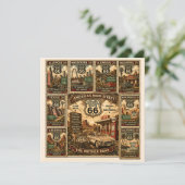route 66 Kantoorartikelen Road Trip Stempel Kunst (Staand voorkant)