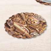 Route 66 kartonnen onderzetters (Gekanteld)