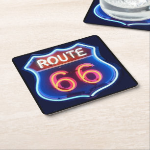 Route 66 kartonnen onderzetters