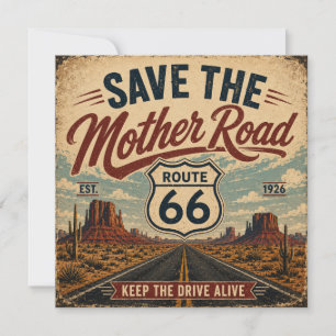 Route 66 Keep The Drive Alive Papierwaren Kaart