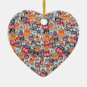 Route 66 keramisch ornament (Voorkant)