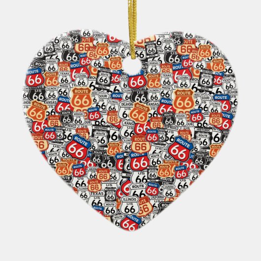 Route 66 keramisch ornament (Voorkant)