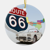Route 66 keramisch ornament (Voorkant)