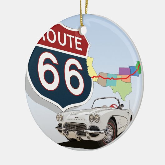 Route 66 keramisch ornament (Links)
