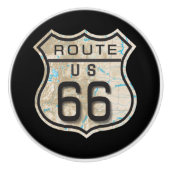 Route 66 Keramische Knob Keramische Knop (Voorkant)