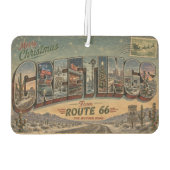 Route 66 Kerstdennen Auto Decoratie Luchtverfrisser (Achterkant)