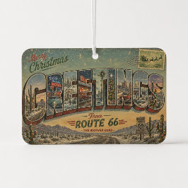 Route 66 Kerstdennen Auto Decoratie Luchtverfrisser