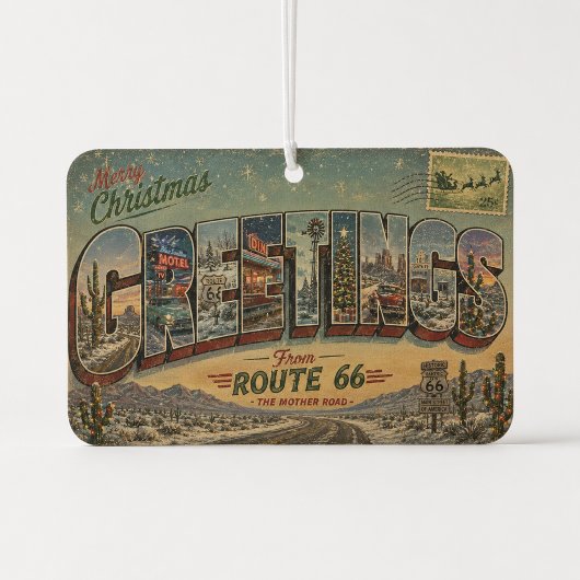 Route 66 Kerstdennen Auto Decoratie Luchtverfrisser