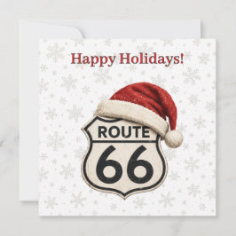 Route 66 kerstgroet met Santa-hoed