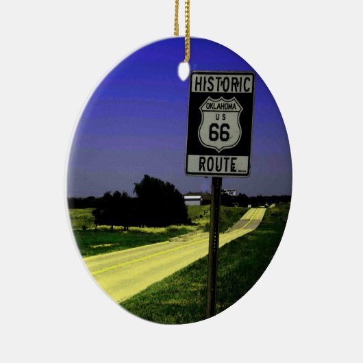 Route 66 Kerstversiering Keramisch Ornament (Rechts)