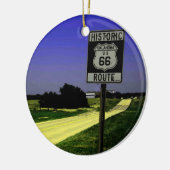 Route 66 Kerstversiering Keramisch Ornament (Links)