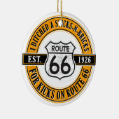 Route 66 Kerstversiering voor RVers en Nomads Keramisch Ornament (Rechts)