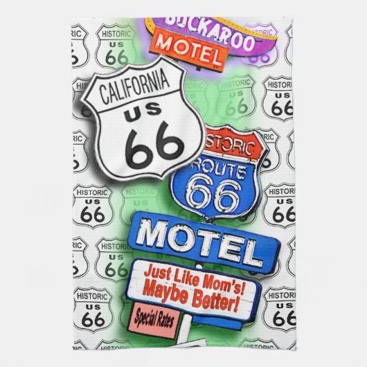 ROUTE 66 keuken-, bast- of badTOWELS 1 Theedoek (Verticaal)