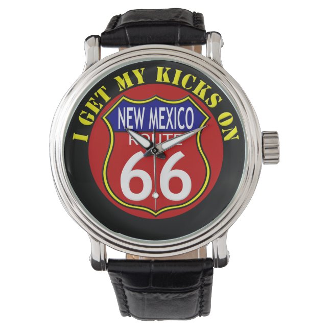 Route 66 Kijk naar New Mexico Horloge (Voorkant)
