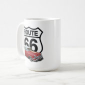 Route 66 Klassieke Auto Koffiemok (Voorkant links)