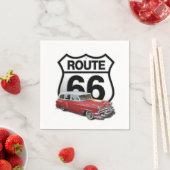 Route 66 Klassieke Auto Servet (Insitu)