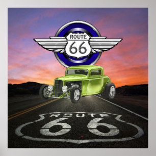 Route 66 - - Klassieke auto - SRF Poster