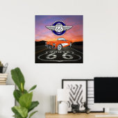 Route 66 -  - Klassieke auto - SRF Poster (Thuiskantoor)