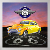 Route 66 -  - Klassieke auto - SRF Poster (Voorkant)