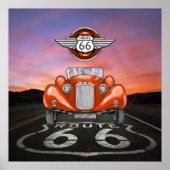 Route 66 -  - Klassieke auto - SRF Poster (Voorkant)