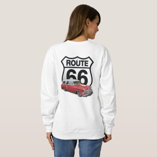 Route 66 Klassieke auto Trui (Achterkant volledig)